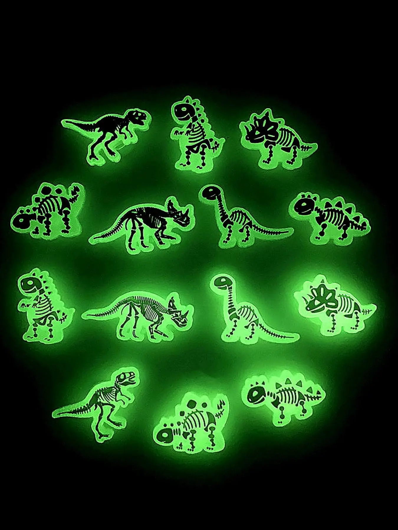 Glow in The Dark Dinosaur Shaped Shoe Charm,  Fashionable Novelty Cute Shoe Decorations for Clogs Design, Dazzling Glamour Trendy Holiday Shoe Accessories for Women & Girls, Dinosaur Embellishments, Glow in the Dark Charms, Shoe Charms Set