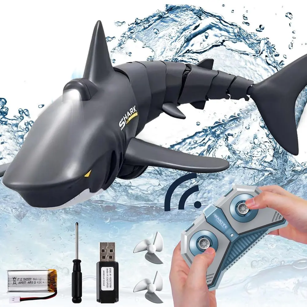 Remote Control Shark Toy, Simulation Shark Water Toy, 2.4Ghz Water Remote Control Toy, Suitable for Swimming Pool, Bathroom Bathtub, Fish Tank, Bath Toy