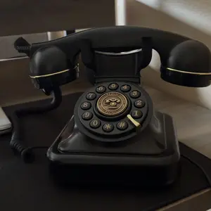 Sangyn Bluetooth Retro Phone with Speakerphone, Landline Telephone, Home Phone with USB Rechargeable Power, Hands-Free Calling & Music Playback, Black gnarly speaker big john system bluetooth drain Multifunctional Portable puff muffs headphones