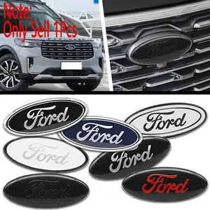 Ford car logo - High-grade chrome surface, waterproof, scratch-resistant, easy to install, compatible with 2023-2025 models of Ford Focus/Coupe/Mondero/Escape/Palisade/Mustang/F150/GT/Transit/Explorer/Raptor
