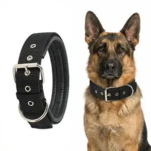 Tactical Dog Collar Metal Buckle PP Sponge Buffer Nylon, Adjustable Length, Soft Comfortable, Suitable for Small to Extra Large Dogs