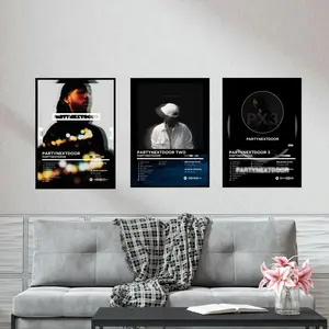 Music Poster Set of 3, Inspired Prints from PND Albums, Aesthetic Wall Art for Living Room or Dorm Decor, R&B Music Print Bundle