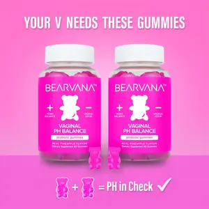 BEARVANA PH Balance Gummies - Double Pack (2 Bottles) - Women's Real Pineapple Flavored Vaginal Supplement - 2 Month Supply - Probiotics Edible Dietary Healthcare Vitamins - Fitness Lifestyle