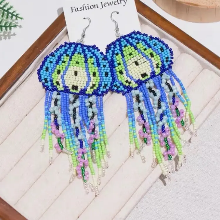 Jelly Beach Beaded Earrings