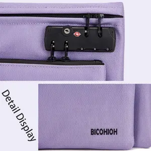 Money Bag with Lock, Double layer Cash Bag, Notary Supplies, Valuable Storage Bag,Lock Bag travel safe