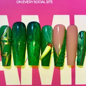 420 XL Coffin Shape Luxury Press On Nails