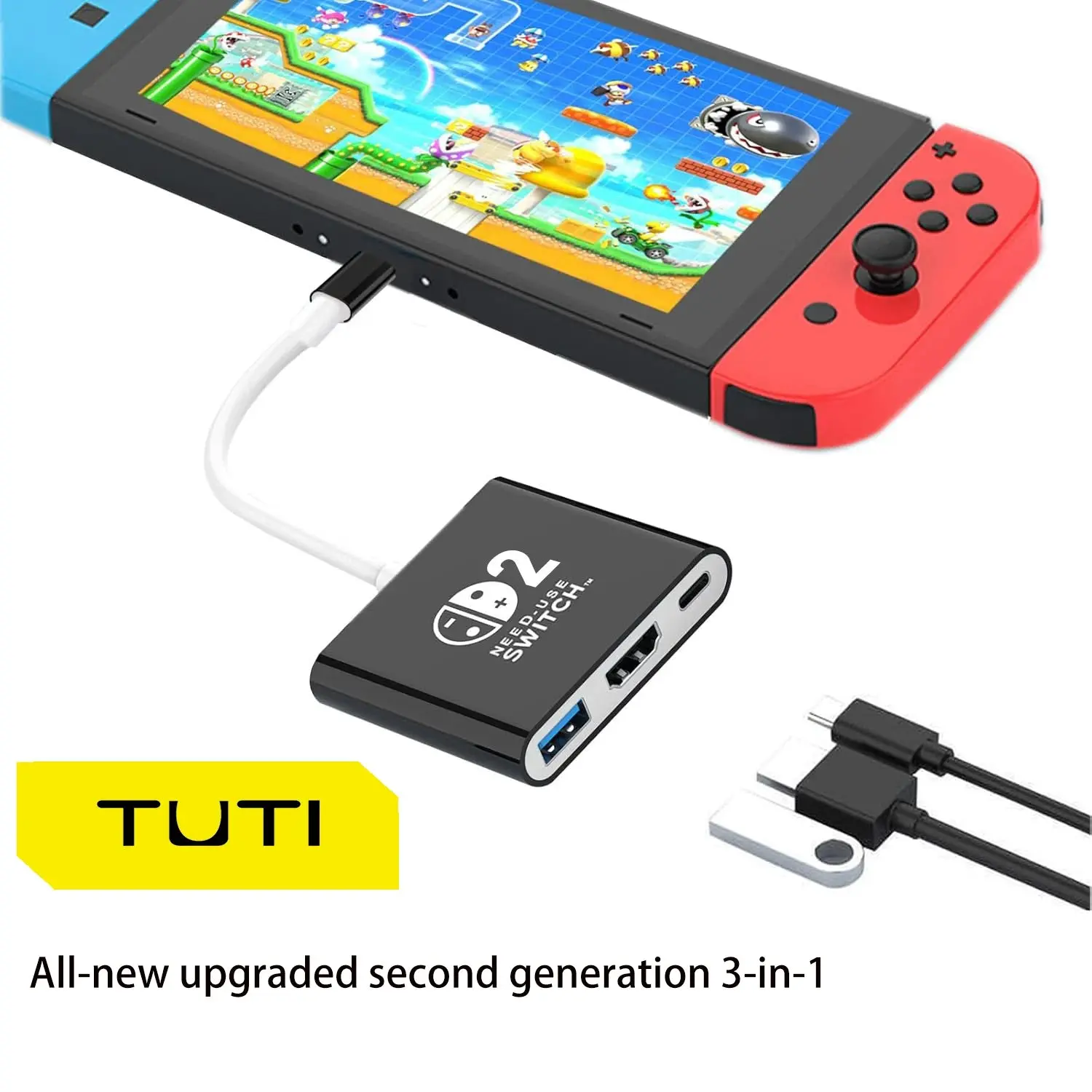 Switch 2 Dock,TV Docking Station for Switch OLED/Steam Deck,HDMI 2.0