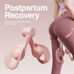 LEXI Thigh Trainer - Home Fitness Equipment for Inner Thigh, Legs & Arms with Smart Counter | Optional Strap, Weighted Vest, Lifting Straps (Pink)