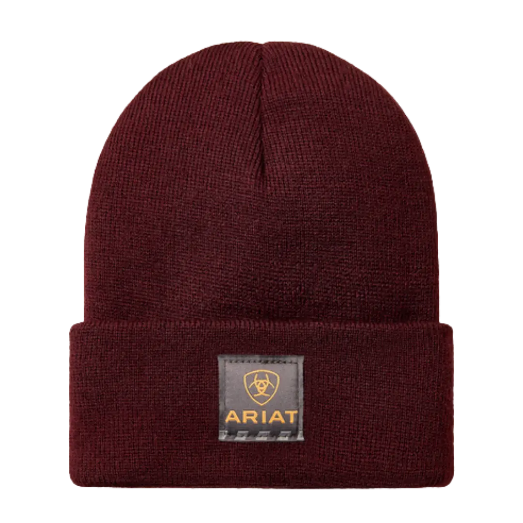 Ariat Rebar Roughneck Watch Winsdor Wine Beanie Cap 10080244