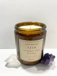 Angel Number 1212 - Tranquil Amber Spiritual Soy Candle