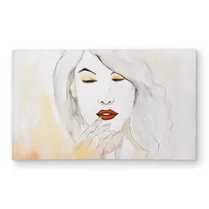 Begin Home Decor C1ROAR35UUJMKM 3 x 5 ft. Portrait in Watercolor - Beauty Orange Outdoor Area Rug - Rectangle