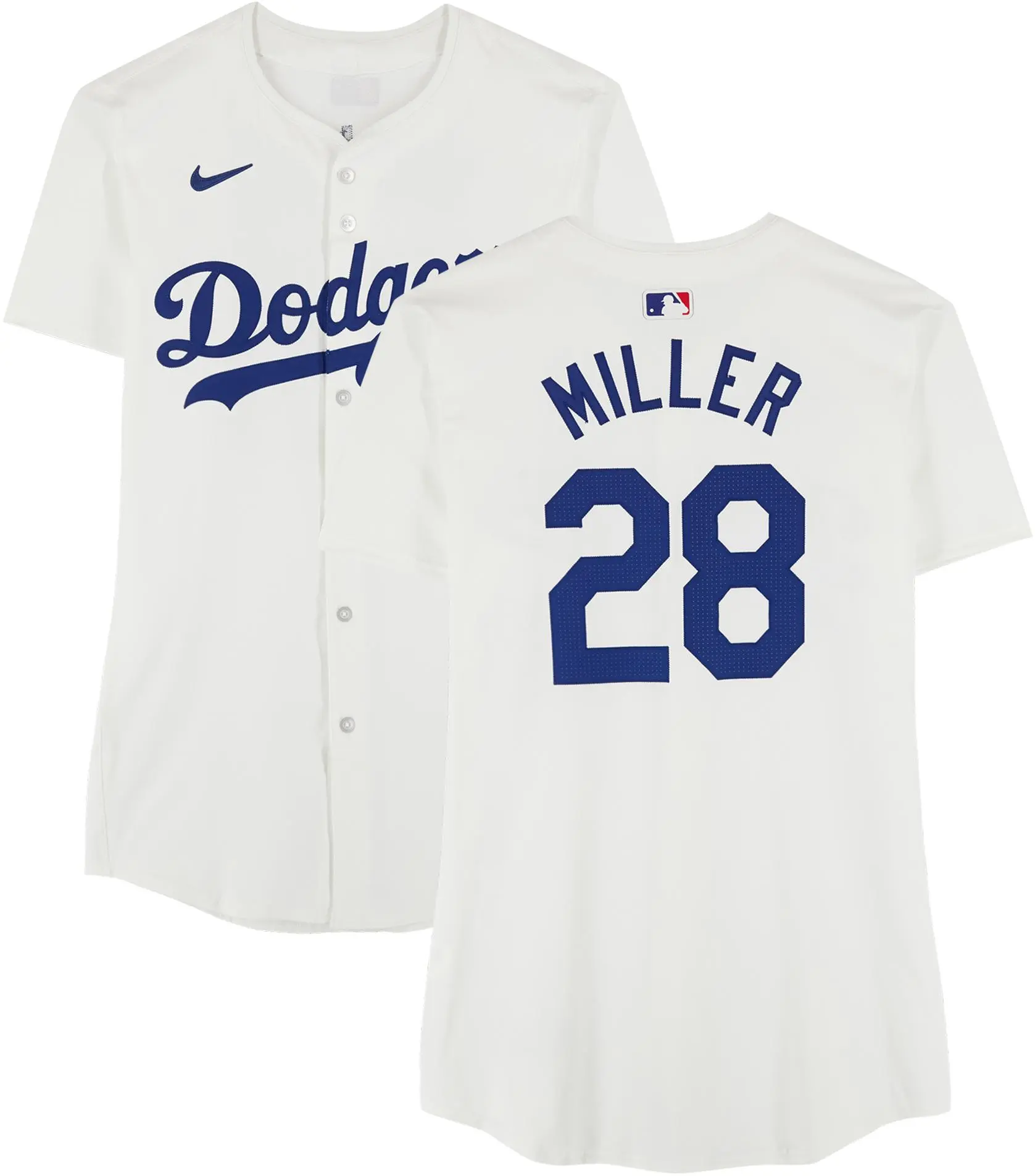 Bobby Miller Los Angeles Dodgers Player-Issued #28 Jersey from 2024 MLB Season