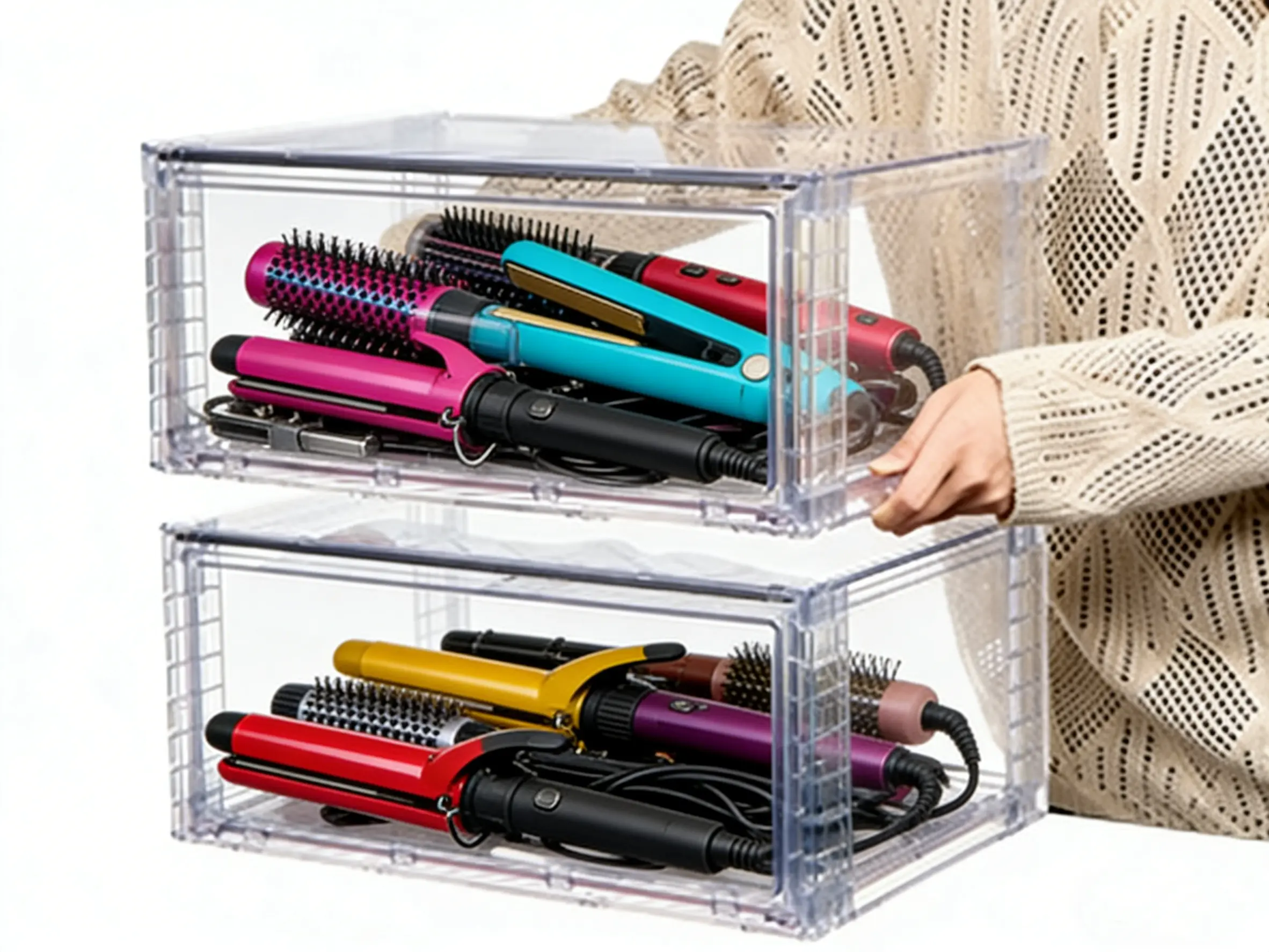 【Hot Tools Organizer】Vtopmart 2-5 Pack Large Clear Stackable Storage Drawers 27QT, Easily Assemble Closet/Styling Tools Storage Bins, Dust-Proof UnderBed Organizer for Hot Tools, Clothing, Bedroom, Entryway, Playroom & Apartment Organization,summerwins