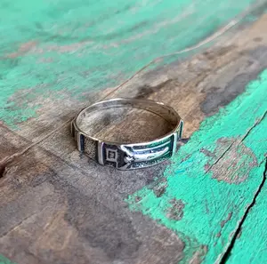 Sideways Crucifix Rosary Ring