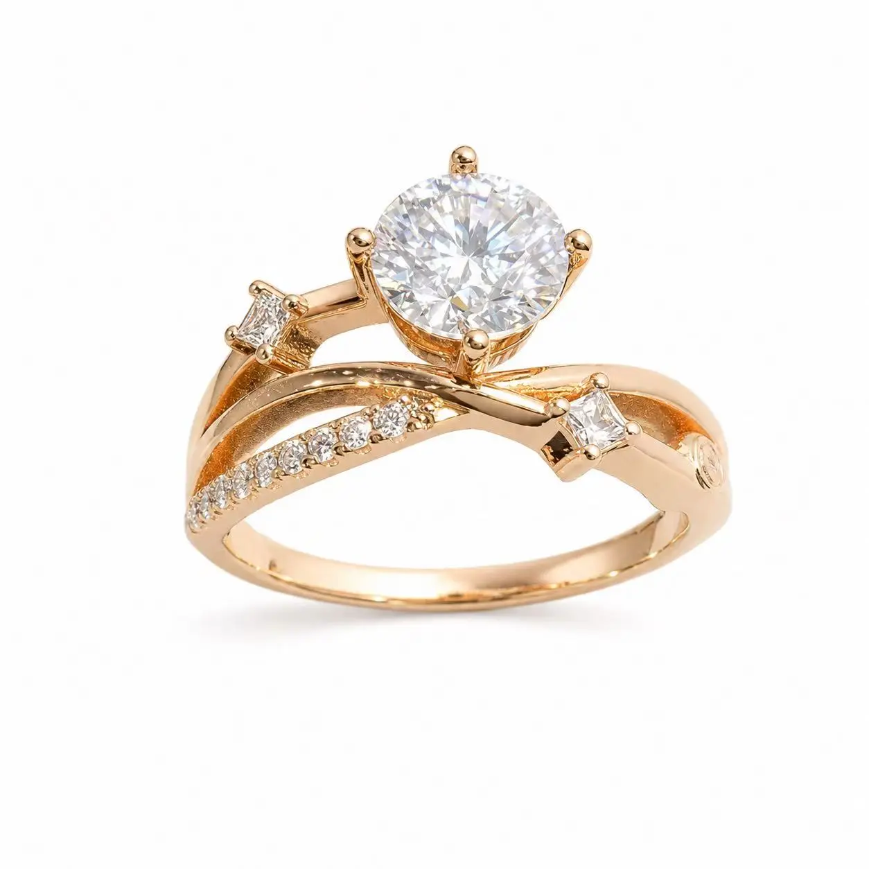 Moissanite ring with GRA certificate included
