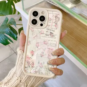 Pink Girl Rose Collage Case for iPhone 17 Air 16 15 14 Pro Max 13 12 11 XR XS Plus Shockproof Full Camera Protection Durable slim Silicone Cover