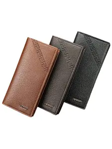Men's Long Wallet Business Style Multi-Card Slots Zipper Coin Pocket ID Holder Phone Compartment Suitable for Daily Use Business Wallets Business Fashion Wallet Multi Functional Wallet