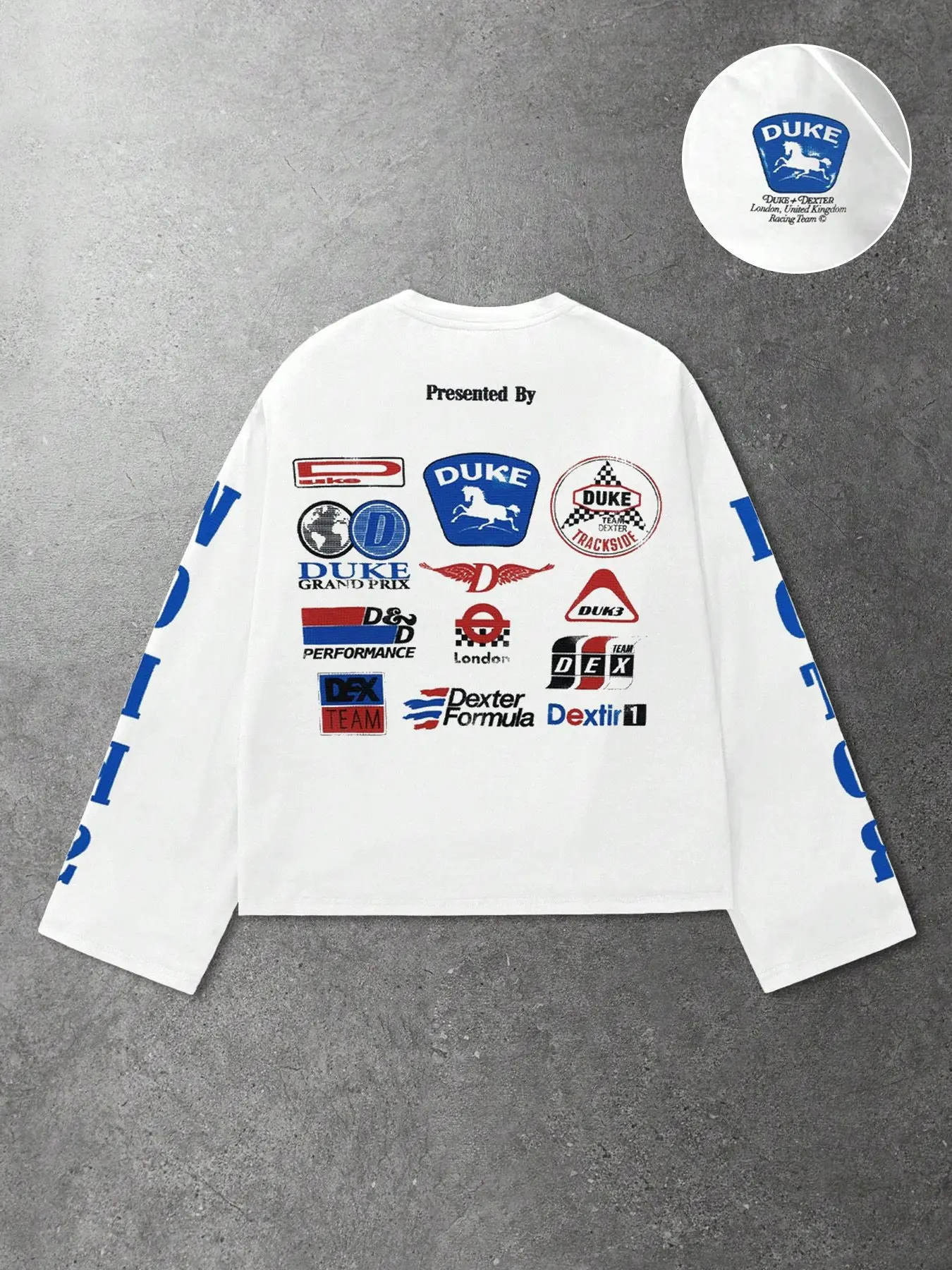 Men's Long Sleeve Round Neck T-Shirt, Racing Team Style, Comfortable Fashion Daily Wear, Perfect for Casual Occasions
