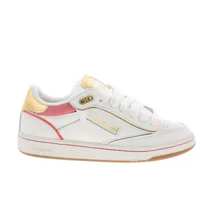 Reebok Club C Bulc CLN Womens Beige Leather Lace Up Lifestyle Sneakers Shoes