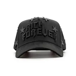 Barbas Hats x Rich The Kid "Rich 4Ever" Adjustable Snapback Cap - 1 Size, Unisex, Casual, Embroidered, Premium Quality Holiday & Festive Streetwear Accessory, Premium Quality Cap