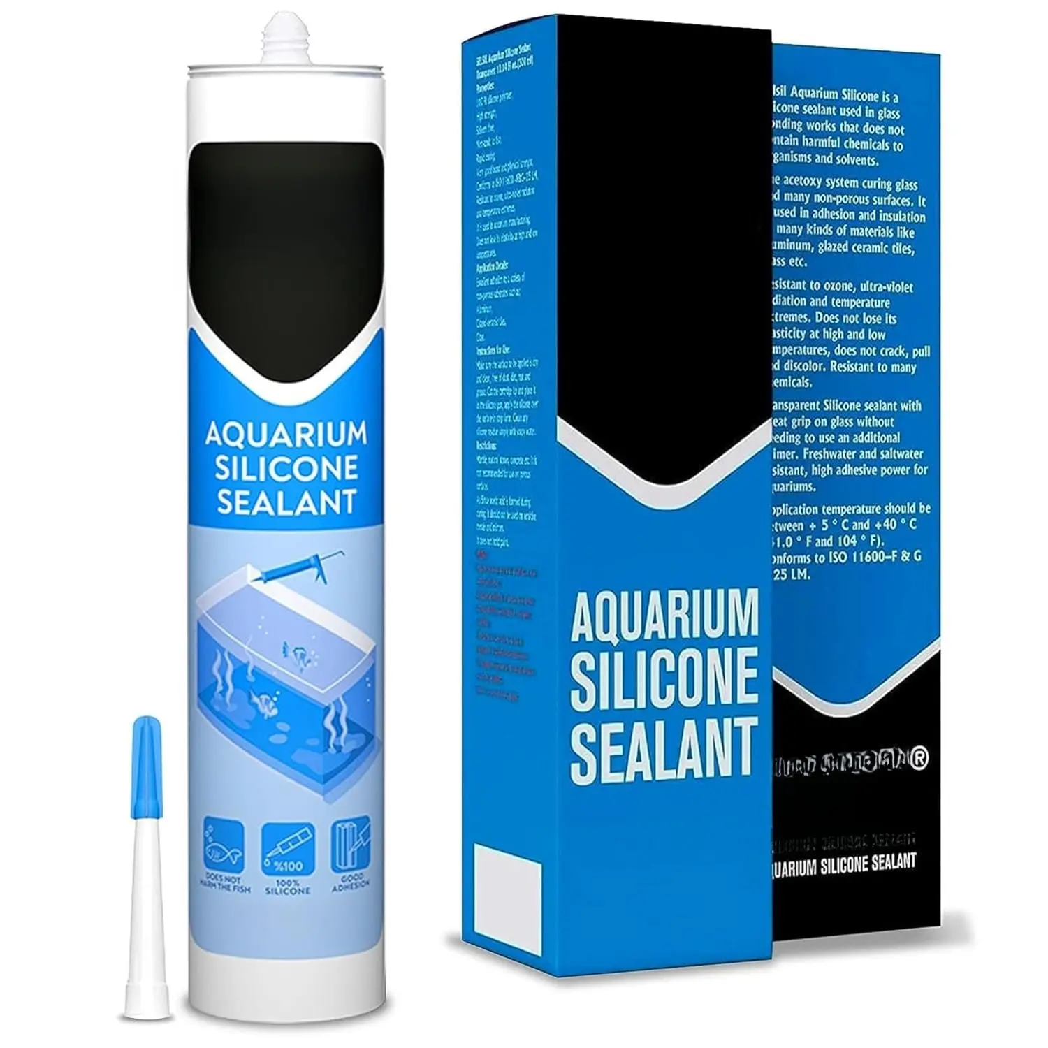 Aquarium  Clear Sealant - High Elasticity, Safe for Fish, Solvent-Free, Ozone-Resistant, Transparent 10.14 Fl Oz, 1 Pack