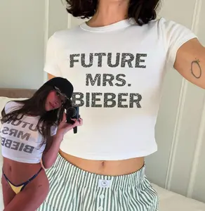 Future Mrs Bieber Baby Tee Y2k Hailey  Baby Tee Girl Outfit