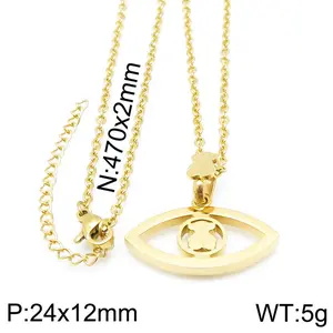 Cadena de Ojo with Oso Necklace - 470x2mm Chain, 24x12mm Pendant, Weight 5g - As shown in the Image