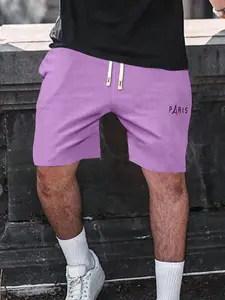 Men's Casual Summer Shorts with Cartoon Cat & Shark Print, Drawstring Waistband, Knee-Length Fitted Design for Outdoor Activities, Menswear