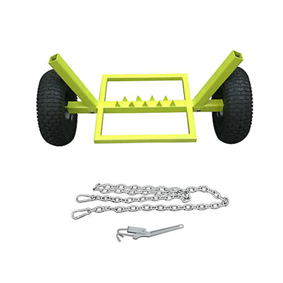 212 MAIN Timber Tuff TMW-83 Heavy-Duty Steel Log Dolly with Chain, 16 In, 1-Person Operation for Skid Logs, Includes Chain