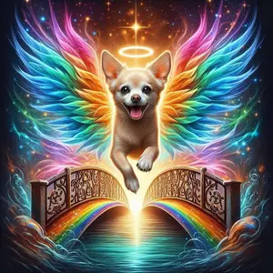 5D DIY Full Drill Diamond Painting - Diamond Painting Kit Angel Dog Mosaic Canvas DIY Wall Art, Home Wall Decoration