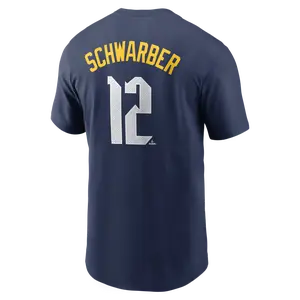 Unisex Baseball Phillies Team Schwarber Home Name & Number T-Shirt - Navy