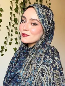 1pc Classic Jacquard Psahmina Hijab, Fashionable Elegant Simple Fresh Women Scarf, Lightweight Headscarf For All Seasons, Suitable For Daily Outfit And Abaya Prayer Winter scarf muslim hijab