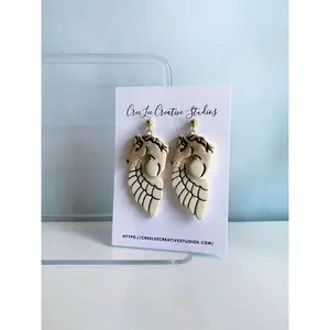 Pegasus Earrings in Tan/Gold Ombre