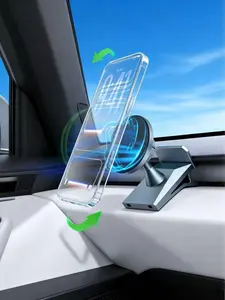 Phone Mount for Tesla Cybertruck The Ultimate Magnetic Phone Holder for Tesla Cybertruck Accessories | 360° Adjustable All-Metal Dash Mount with Strong Magnets Secure Clip-On Design Leaves No Residue