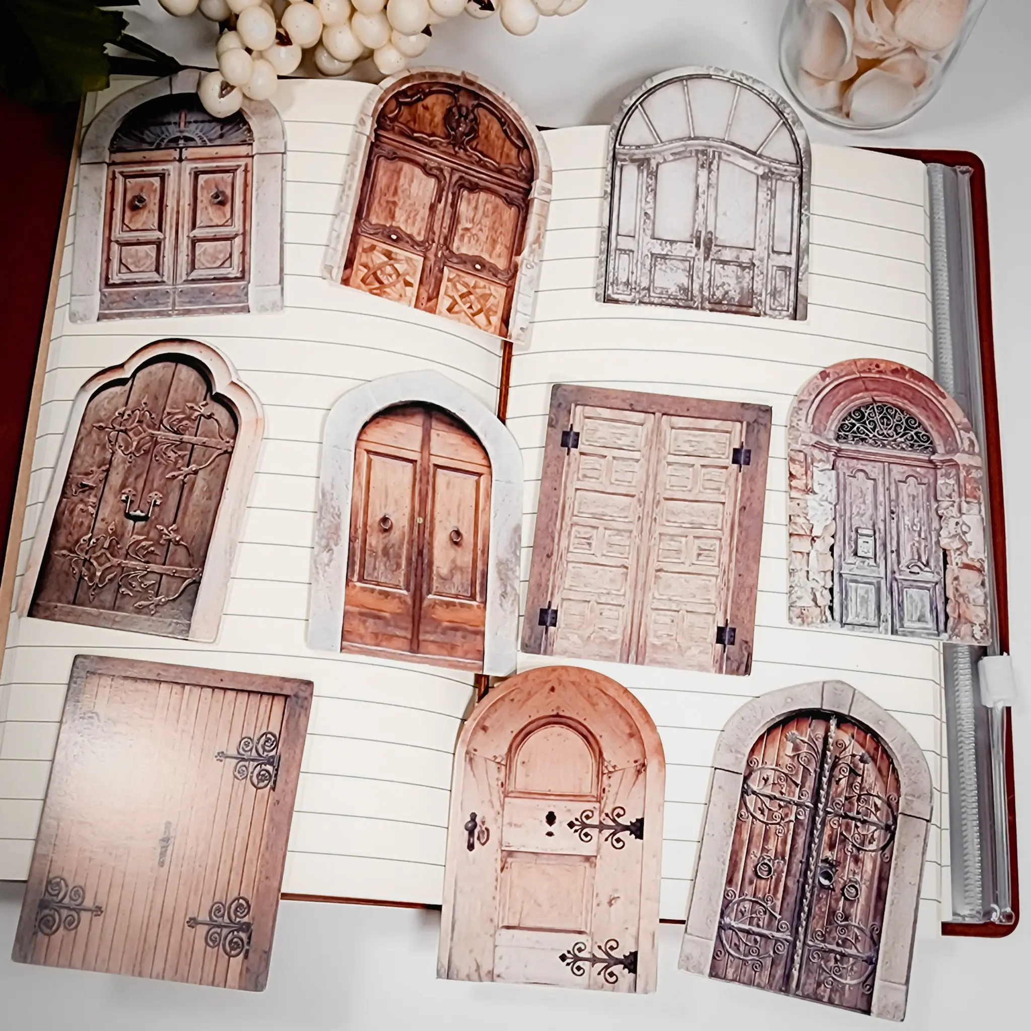 Rustic  Doors - Vintage Thick Card Embellishment