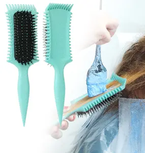 Curl Defining Brush, 1 PCS Curly Hair Brush, Brush for Curly Hair, for Combing and Shaping Men's and Women's Curls to Reduce Pulling (Green)