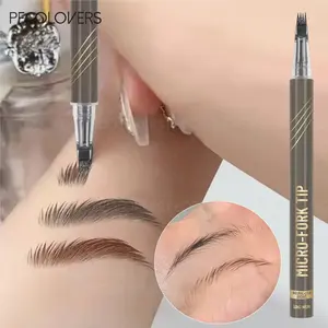1PC Waterproof Four-Pronged Water-Based Eyebrow Pencil Volumizing Eyebrow Enhancer Natural Wild Brow Look Applies Smoothly Perfect Birthday or Holiday Gift