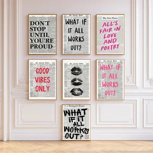 Positive Affirming Quotes Posters Black and White Wall Art Room Decor Inspirational Sayings for Home Office