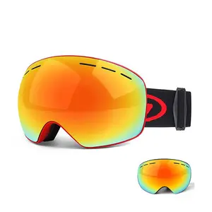Anti-Fog Snow Goggles, Wide View UV Protection Ski Eyewear, Helmet Compatible for Winter Sports