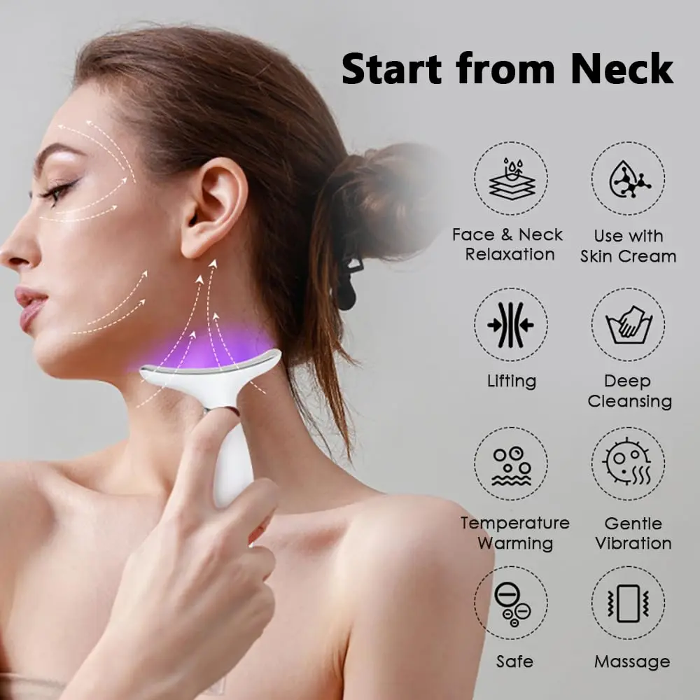 Red Light Massager for Face and Neck, 7 Color Mode Facial Device, Skin Care Face Massage, Red Light Massager for Face and Neck, 7 Color Mode Facial Device, Skin Care Face Massage,