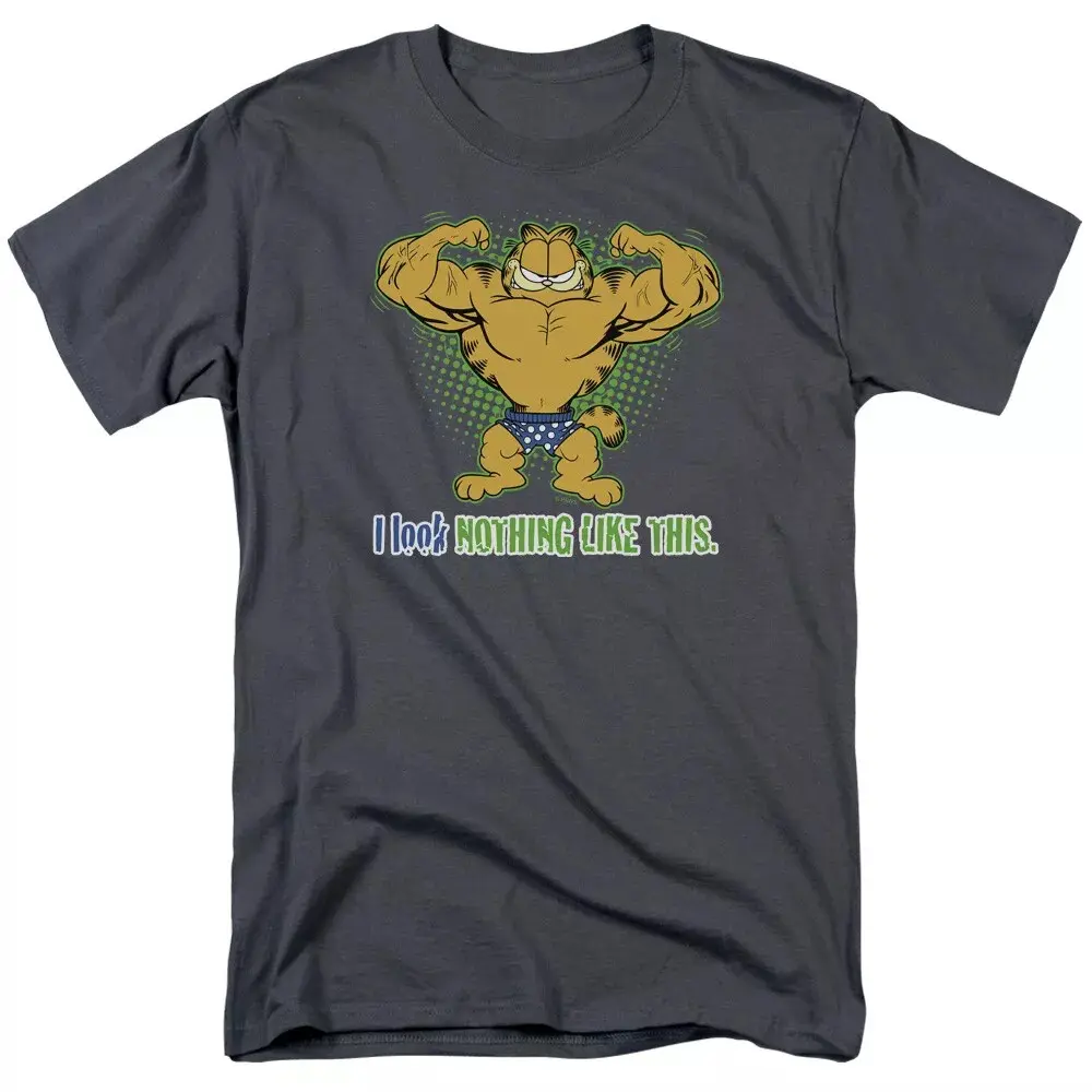 Garfield Nothing Like This T Shirt Mens Jim Davis Comics Tee Charcoal