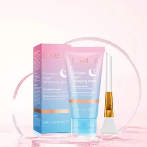 Frovetani Collagen Sleep Mask 75ML, Gentle Ingredients, Contains Nanocollagen, Niacinamide & Ceramides, Hydrating Gel Face Mask for All Skin Types, Overnight Mask