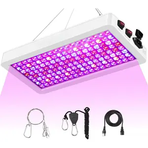 2024 Upgraded BW2000 LED Grow Lights Double Chips Full Spectrum with 10ft  for Greenhouse and Indoor  Veg and Flower Growing [White]