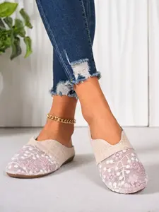 Summer New Women's Round Toe Mesh Half Slippers, Breathable Slip-On Mules for Dresses, Fashion Girls' Cool Sandals Footwear 2026