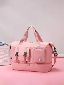 Valentine's Day Travel Bag, Travel Duffle Bag, Large Capacity, Lightweight & Portable, Foldable, Dry Wet Separation, Multifunctional, Fashionable & Simple