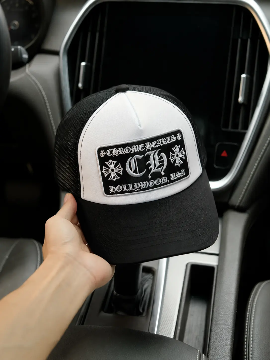 Chrome Hearts Trucker Hat, Men's Baseball Cap, Breathable Mesh Back Adjustable Streetwear Cap, Hat For Men