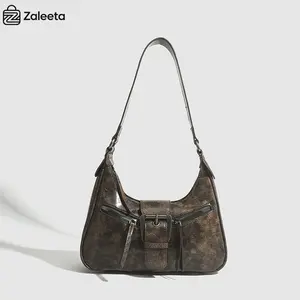 Zaleeta Y2K Purse Shoulder Bag for Women, Top Handle Handbag Small Goth Punk Hobo Clutch Purses Trendy Underarm Bag