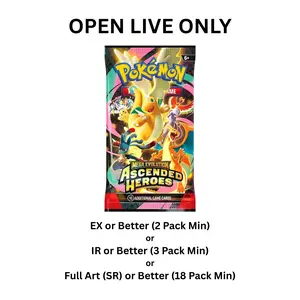 Pull-Til-You-Win Ascended Heroes Pack ((EX or Better) or (IR or Better) or (SR or Better)) English Pokemon Trading Card Game Booster Pack (10 Cards Per Pack)