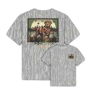 Burlebo Youth Duck Dog Stamp Camo Tee Outdoor Hunting Fishing Shirt