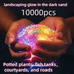 Glow-In-The-Dark Sand for Garden Decor, Wedding Party Festival Aquarium Decoration, Outdoor Landscape Pottery Mini Multicolor Reusable Gardening Accessories